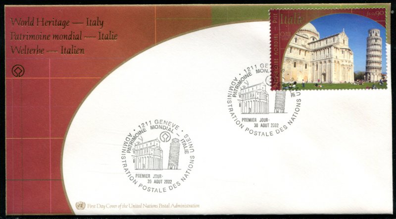 400-401 UN - Geneva World Heritage Italy FDC