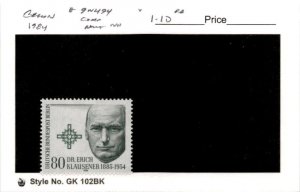 Germany - Berlin, Postage Stamp, #9N494 Mint NH, 1984 Klausener (AC)