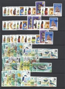 LESOTHO 1976/82 SG 300/513 MNH Definitive Sets Cat £60