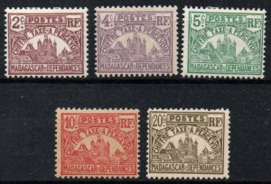 Madagascar Sc #J8-J12 Mint Hinged