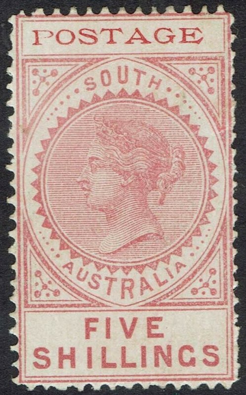 SOUTH AUSTRALIA 1902 QV THIN POSTAGE 5/-  