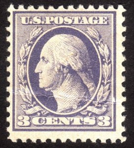 1918, US 3c, Washington, MNH, Horizontal crease, Sc 529