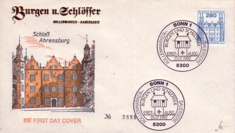 German FDC Sc.# 1314 Castle Ahrensburg L565