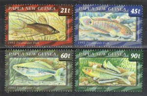 Papua New Guinea Stamp 810-813  - Fish