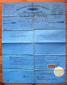 USA, Insurance Policy with Scott R46b, Aug 1863 Matching Use