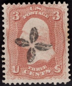 US #65. Fine. Used. Fancy floral cancellation.