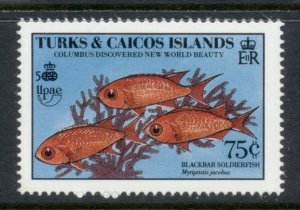 Turks & Caicos Is 1990 Marine Life, Fish 75c MUH