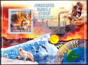 Guinea Bissau 2009 Global Warming Wolves Bears S/S MNH