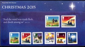 Great Britain 2015 Christmas Complete MNH Set in Presentation Pack SC 3454-3461