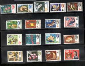 Fiji SCOTT #260-76 FLOWERS BIRDS SHELLS MINING RAFTING FISH MH stamp set