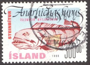 1998 Iceland Island Sc #859 - Intl. Year of the Fish. Atlantic Wolffish Cv$8