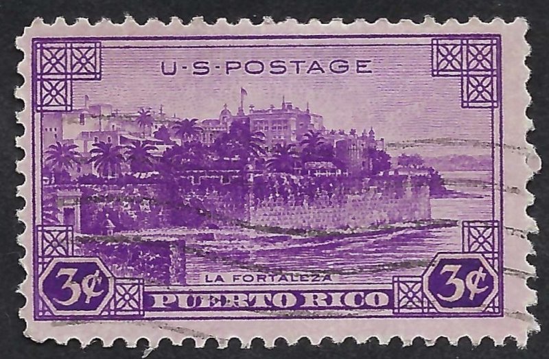 United States #801  3¢ Puerto Rico. (1937). Used.