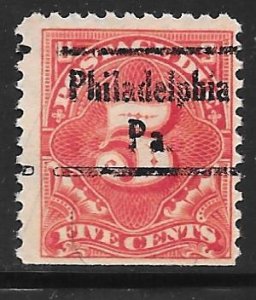 USA J64: 5c Numeral, Philadelphia precancel, used, SE