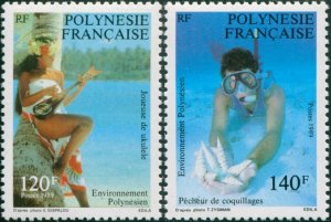 French Polynesia 1989 Sc#510-511,SG560-561 Polynesian Environment set MNH