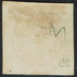 TASMANIA 1853 QV COURIER 4D 2ND STATE OF PLATE USED 