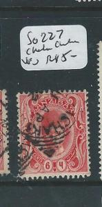 ZANZIBAR (P2402B) SULTAN SG 227   CHAKA CHAKA CANCEL  VFU 