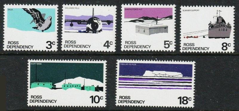 New Zealand-Ross Dependency Sc#L9-L14 Year Set (1972) MNH