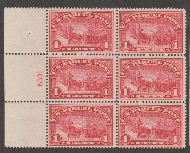 U.S. Scott #Q1 Parcel Post Stamp - Mint NH Plate Block - Cat. Value $175.00- IND