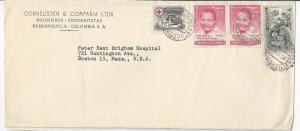 Colombia 1958 Commercial Cover Airmail to US Cornelissen 