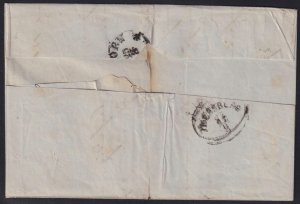 Austria - 1860 - Scott #14 - used on cover - RAAB pmk Hungary