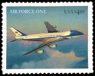 PCBstamps US #4144 $4.60 Air Force One, Priority Mail, MNH, (4)