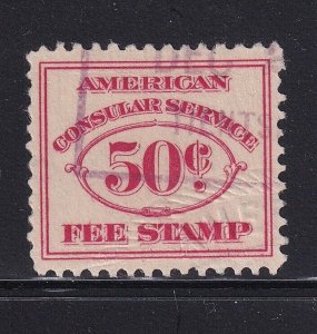 RK2 XF used consular revenue stamp with nice color cv $ 150 ! see pic !