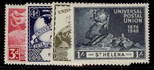 ST. HELENA GVI SG145-148, 1949 ANNIVERSARY of UPU set, M MINT.