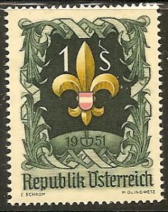 Austria  576 MNH 1952 Scout Jamboree