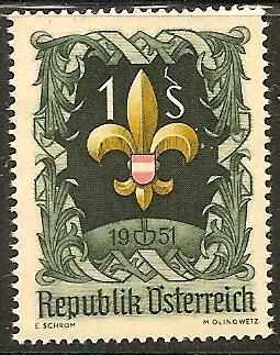 Austria  576 MNH 1952 Scout Jamboree