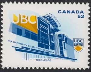 DIE CUT = UNIVERSITY of BRITISH COLUMBIA = Canada 2008 #2264i MNH