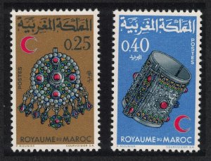 Morocco Red Crescent Moroccan Jewellery 2v 1968 MNH SG#246-247