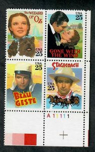 2445 - 2448 Classic Films MNH Plate Block - LR