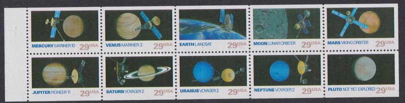 2577a Space Exploration Unfolded Pane MNH