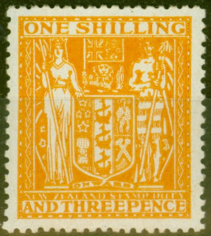 New Zealand 1940 1s3d Orange-Yellow SGF191 Very Fine MNH