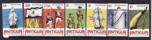 Antigua-Sc#423-9-unused NH set-id5-Ships-American Bicentennial-1976-