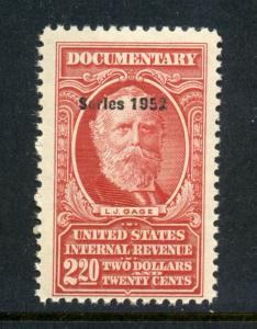 R603 $2.20 Series of 1952 Revenue Mint Stamp NH (Stock Bx 592)