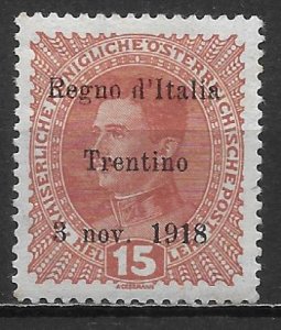 Austria N38 Occupation single MH (lib) SIGNED