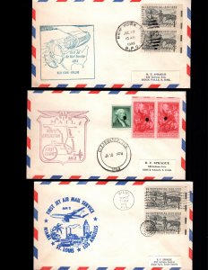 US 3 used first flight  covers