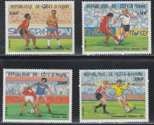 Ivory Coast # 751-754, World Cup Soccer, Mint  NH, 1/2 Cat.