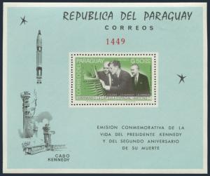 Paraguay 887-894,894a,MNH.Michel 1455-1462,Bl.71. Kennedy,Churchill,Johnson,Glen