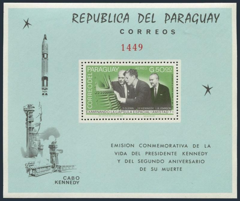 Paraguay 894a perf & imperf.MNH.Mi Bl.71-72. John Glen,Kennedy,Churchill,Space.