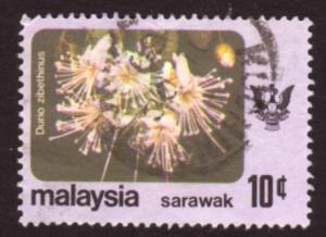 Malaysia Sarawak 1979 SG#236 10c Orchids, Flowers, Flora USED-Good-NH.
