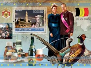 GUINEA BISSAU 2008 SHEET ROYAL FAMILY ROYALTY BIRDS PHEASANTS TREATY OF ROME