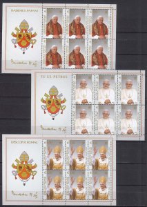 2005 - VATICAN - Scott #1295-1297 - Pope Benedict XVI - MNH ** - BF