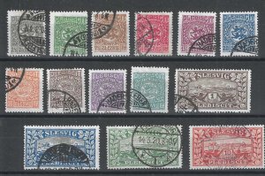 Schleswig, 1920, Scott #1-14, Complete Set, Used