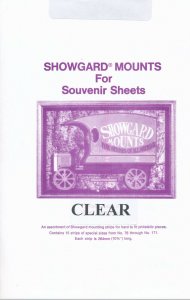 Showgard Stamp Mount Master Pack II 76-171 mm - CLEAR - Pk of 15 ASSORTED STRIPS