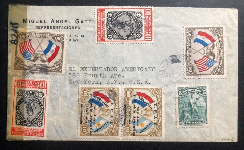 1944 Paraguay Censored Commercial cover To American Export New York USA