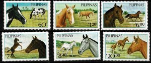 Philippines #1747A-F MH cpl horses