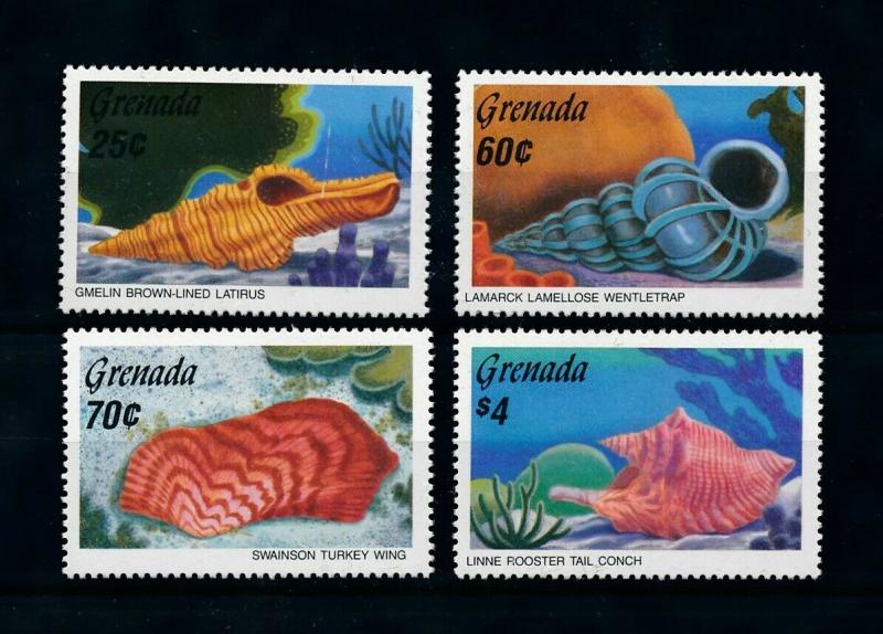 [99654] Grenada 1986 Marine Life Sea shells  MNH