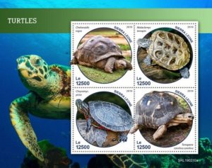 Sierra Leone - 2019 Turtles on Stamps - 4 Stamp Sheet - SRL190210a